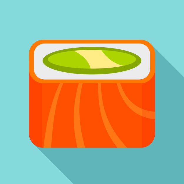 Vector iconen van sushi rollen plat gezet
