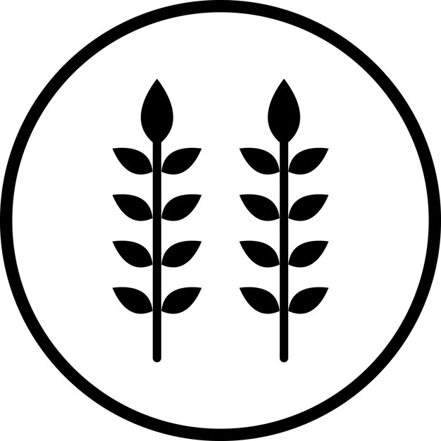 Vector iconen van tarweplantages