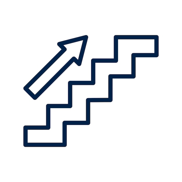 Iconen van trappen richting informatie illustratie symbolen teken navigatie trap vector