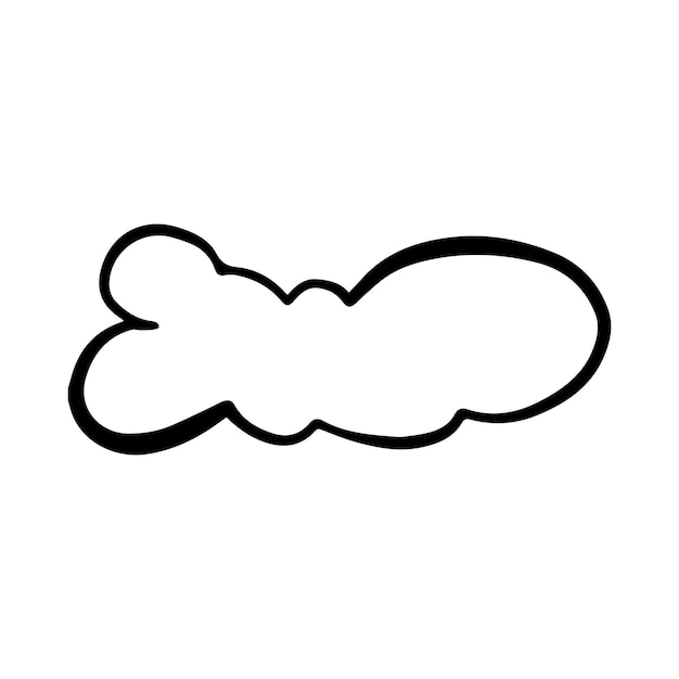 Iconen van wolken met de hand getekende schetsen eenvoudige doodle schetsen tekening kunst illustratie