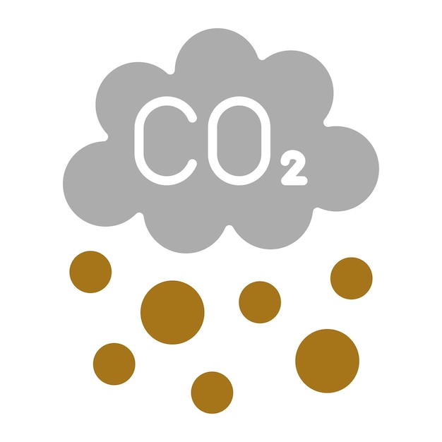 Vector iconen voor co2-vervuiling