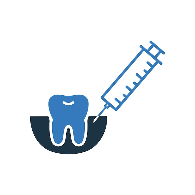 Iconen voor de behandeling van tanddefecten Eenvoudige bewerkbare vectorillustratie