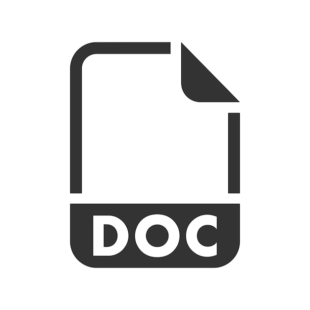 Vector iconen voor doc-bestandsformaat