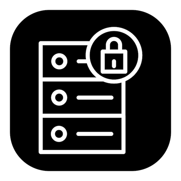 Iconen voor het vergrendelen van databases