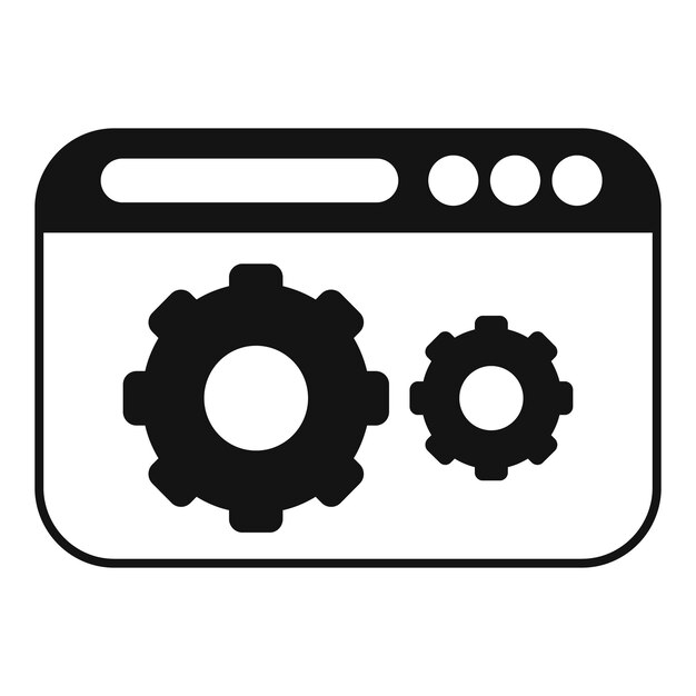 Iconen voor het zoeken naar gegevens op de website eenvoudige vector Digitale grafiek