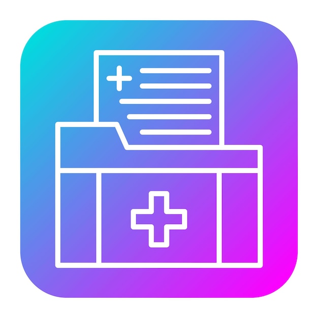 Iconen voor medische bestanden kunnen worden gebruikt voor Health Checkup-iconset