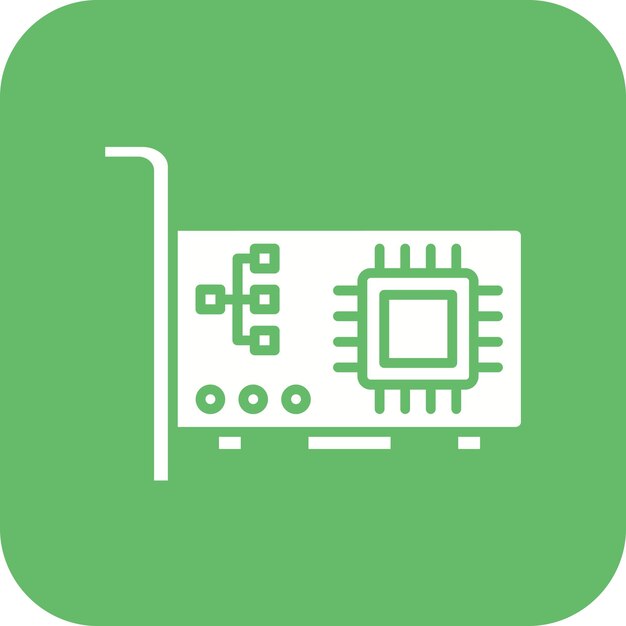 Vector iconen voor netwerkinterface kaarten kunnen worden gebruikt voor computer- en hardware-iconsets