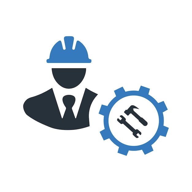 Iconen voor reparatiedienstondersteuning Glyph-stijlvector EPS