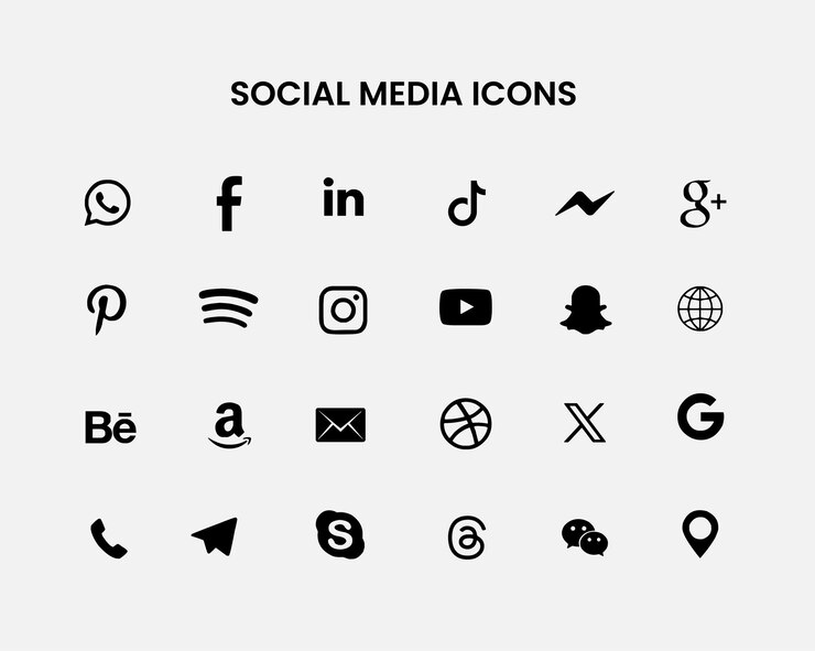 Vector iconen voor sociale media