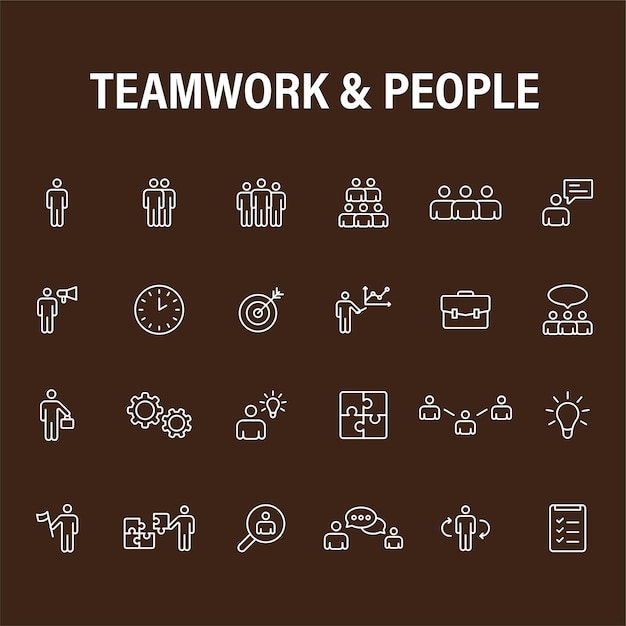 Iconen voor teamwerk