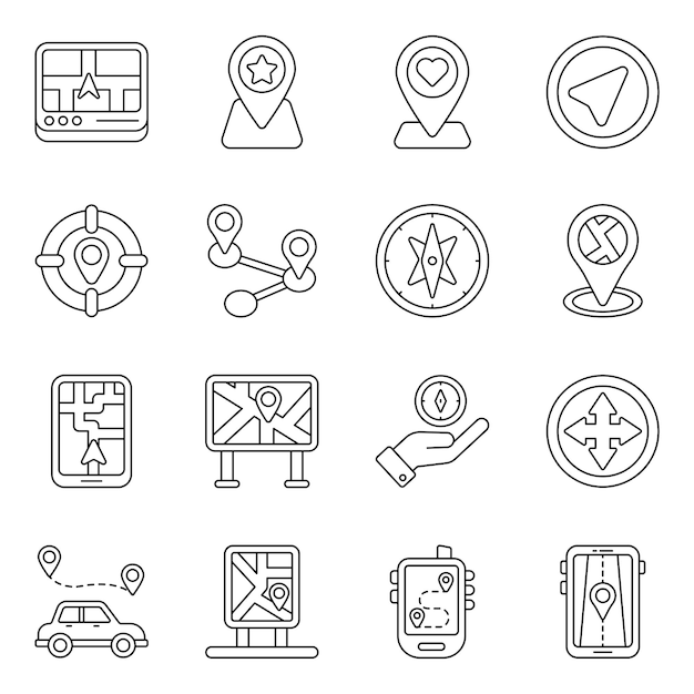 Iconenpakket voor de navigatielijn