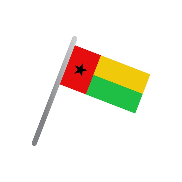 Iconenvector van de vlag van Guinee-Bissau
