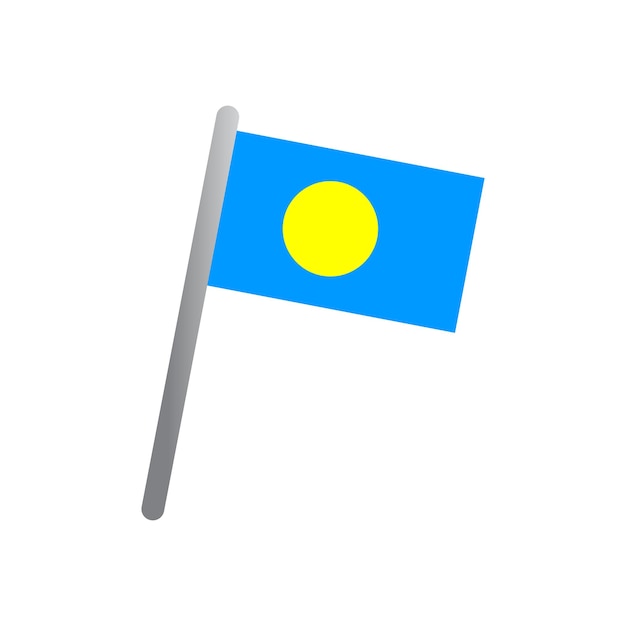 Iconenvector van de vlag van Palau