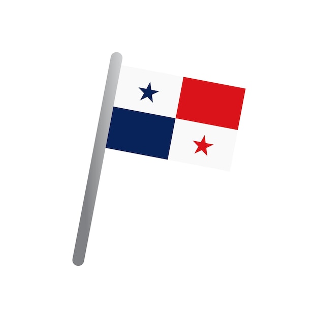 Iconenvector van de vlag van Panama