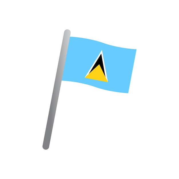 Iconenvector van de vlag van Saint Lucia