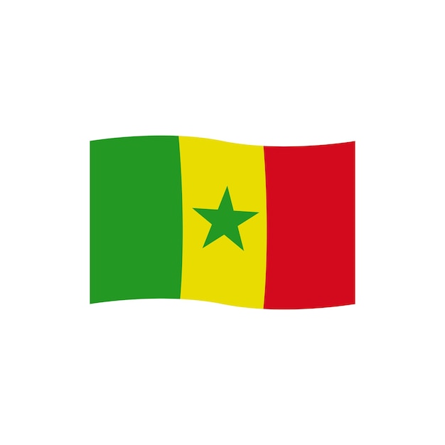 Iconenvector van de vlag van Senegal