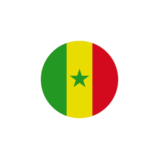 Iconenvector van de vlag van Senegal