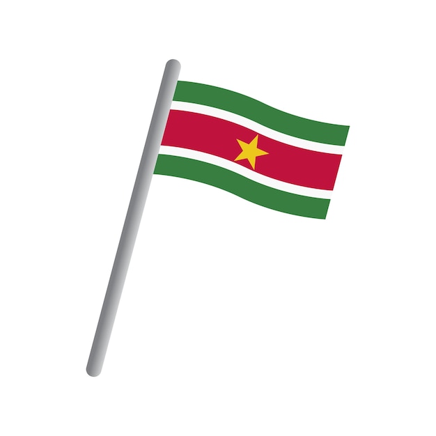 Iconenvector van de vlag van Suriname