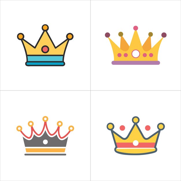 Iconenverzameling van kroonvectoren