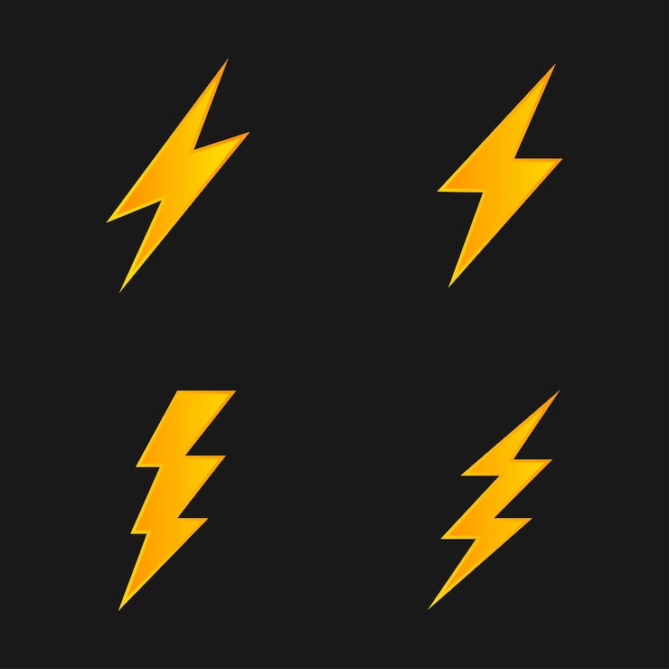Vector iconenverzameling voor bliksemflitsen