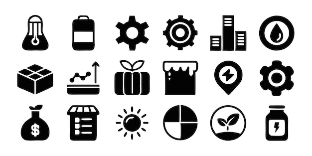 Iconenverzameling voor productontwikkeling Vectorillustratie