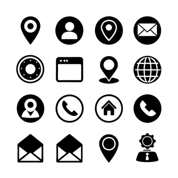 Iconenverzameling voor websites en mobiele toepassingen