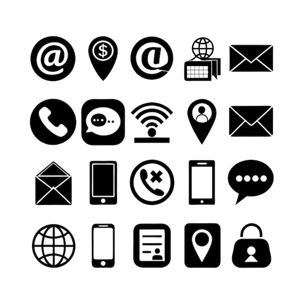 Iconenverzameling voor websites en mobiele toepassingen