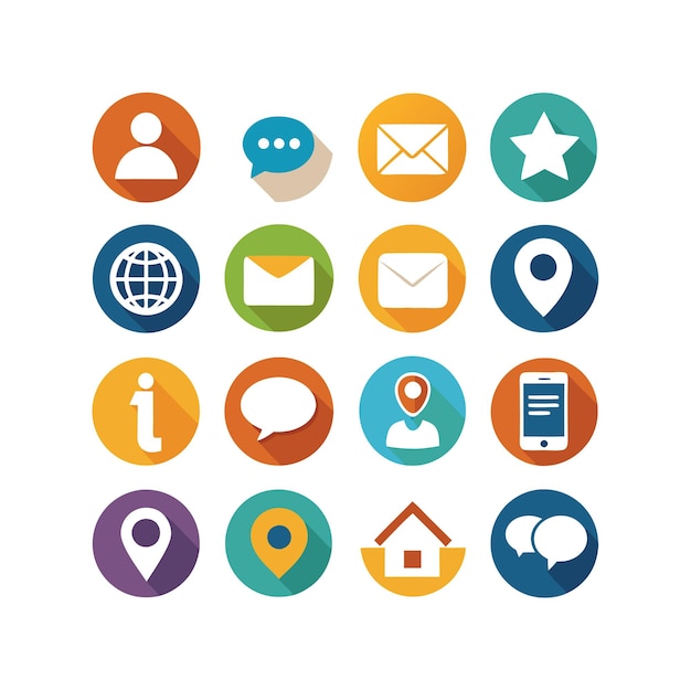 Iconenverzameling voor websites en mobiele toepassingen