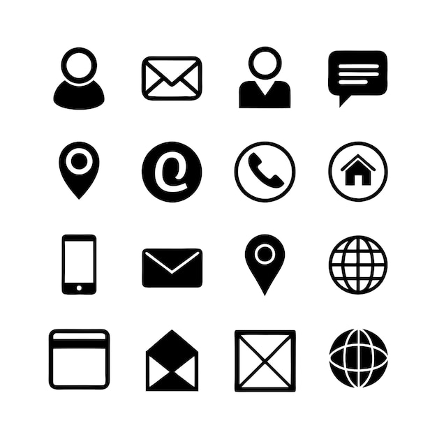Iconenverzameling voor websites en mobiele toepassingen