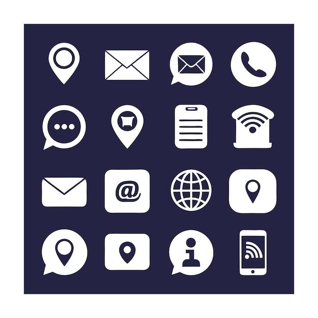 Iconenverzameling voor websites en mobiele toepassingen