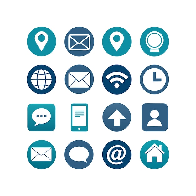 Iconenverzameling voor websites en mobiele toepassingen