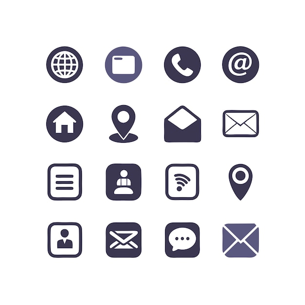 Iconenverzameling voor websites en mobiele toepassingen