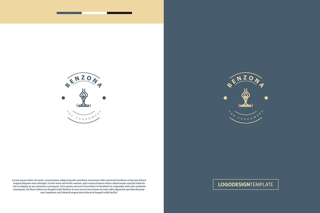 Iconic candle logo identity classic style