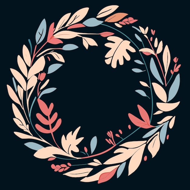 Vettore iconic collection handcrafted foliage vectors