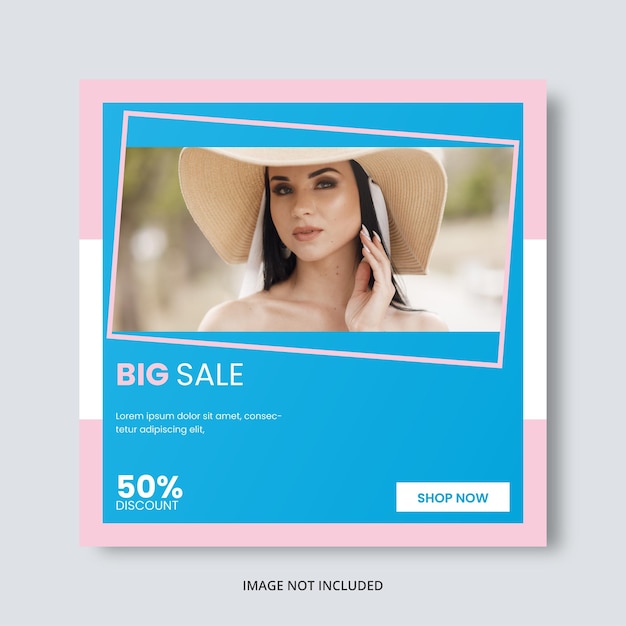 Iconic fashion sale social media post templates