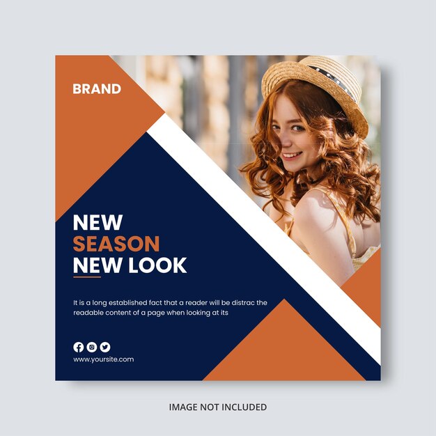 Vector iconic fashion sale social media post templates