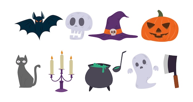 恐ろしい祝祭の装飾のためのアイコニックなハロウィーンアイテム