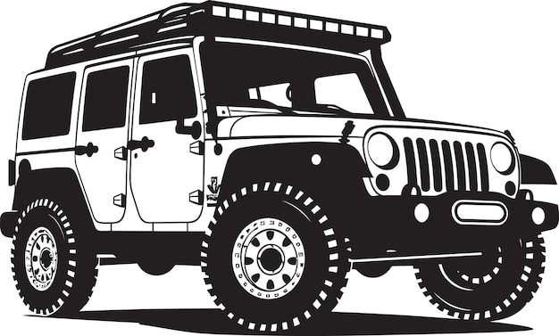 Vector the iconic jeep a symbol of freedom and adventure