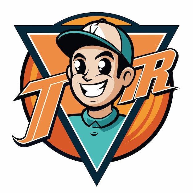 iconic TR vintage logo vector