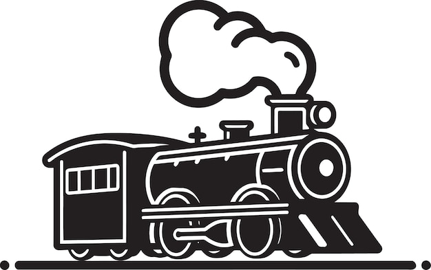 Vettore iconic train passage black icon historical railway legacy vector black design