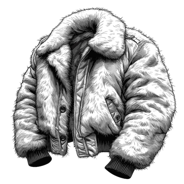 Vector iconic winter stylized puffer jacket illustration puff jacketwinter fashionwinter coat