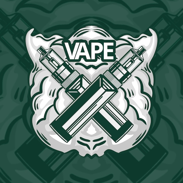 Iconisch ontwerp met vape-karakter en vol dikke rookjpg