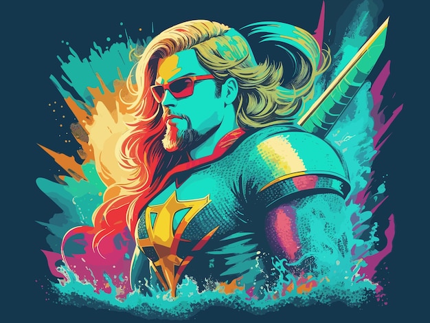 Iconische Aquaman Heerser van de diepte, heroïsch machtig