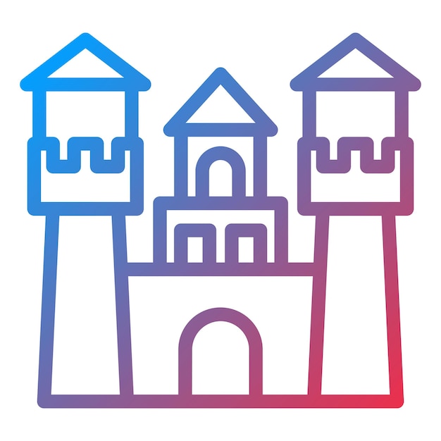 Iconische stijl van het kasteel
