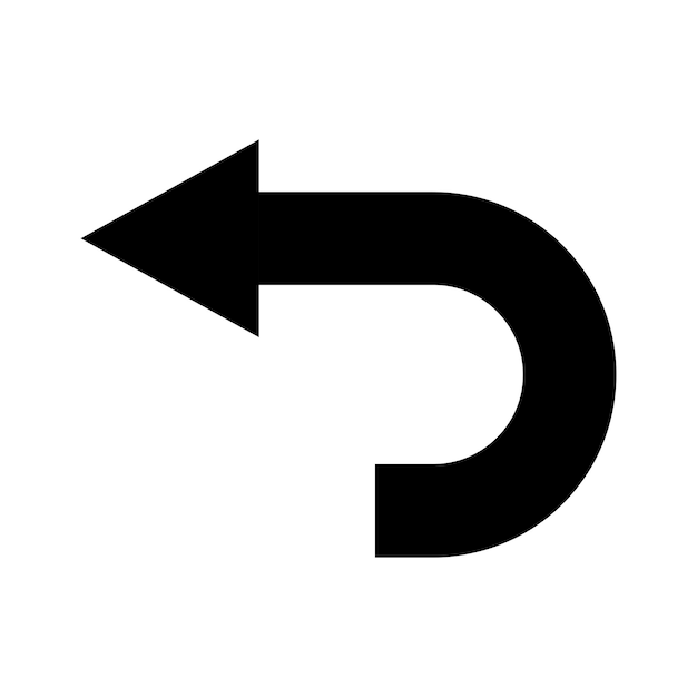 Iconontwerp met gebogen pijl