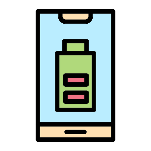 Vector iconontwerpillustratie van de batterijvector