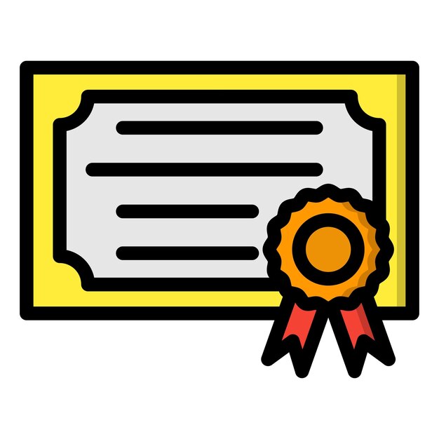 Vector iconontwerpillustratie van het certificaat