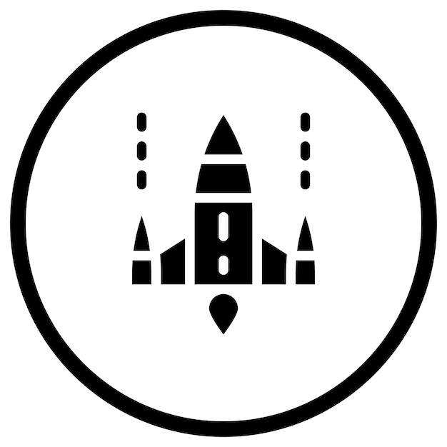 Iconontwerpillustratie van het ruimteschip