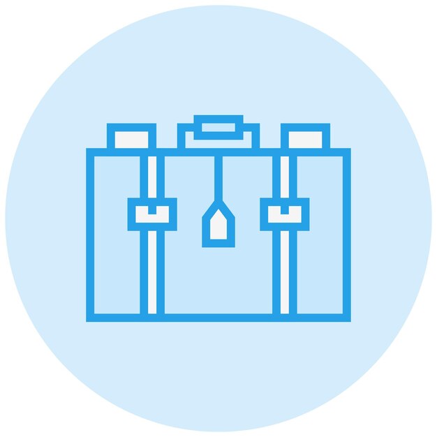 Iconontwerpillustratie van koffervector