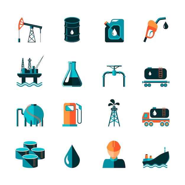 Icons about oil